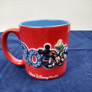 Walt Disney World 2006 Mickey & Friends Coffee Mug Red Blue 12oz